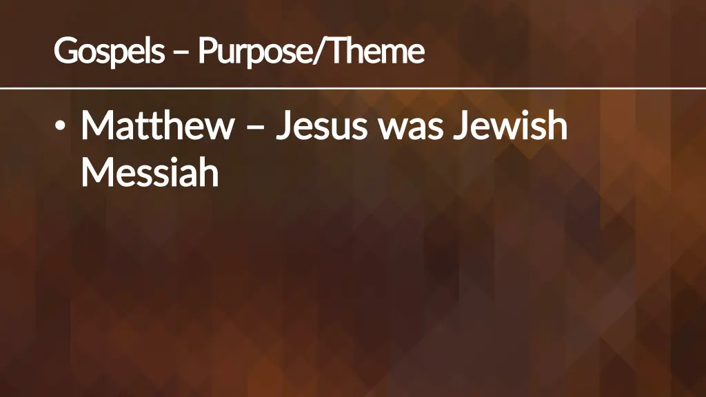 gospels gospels purpose theme purpose theme