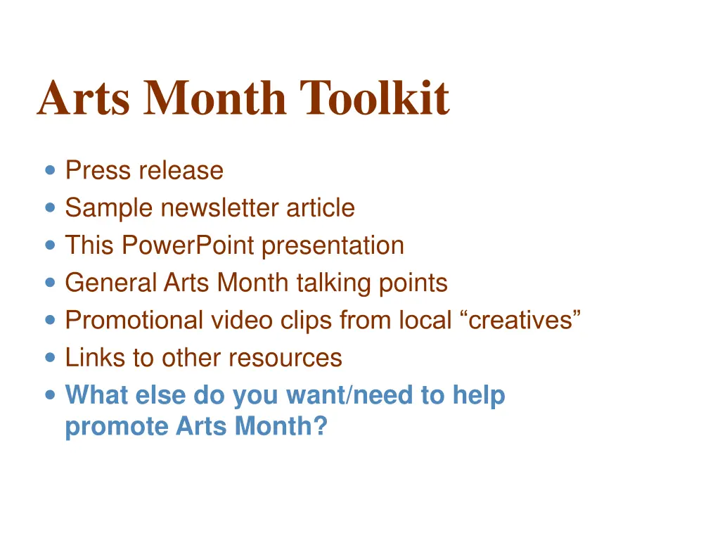 arts month toolkit 2