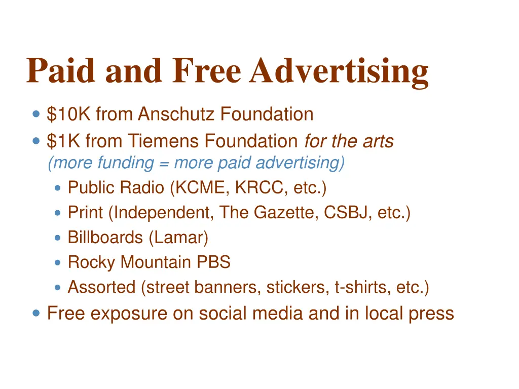 paid and free advertising