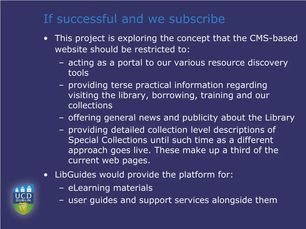 if successful and we subscribe