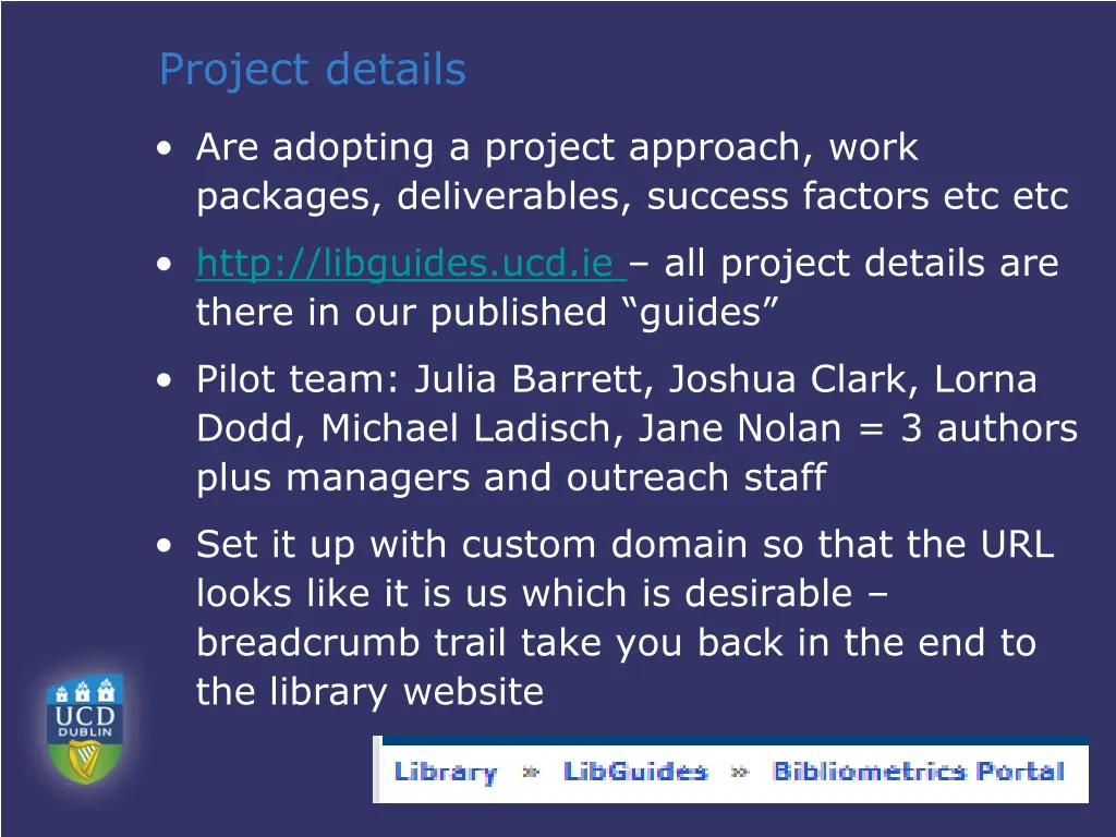 project details