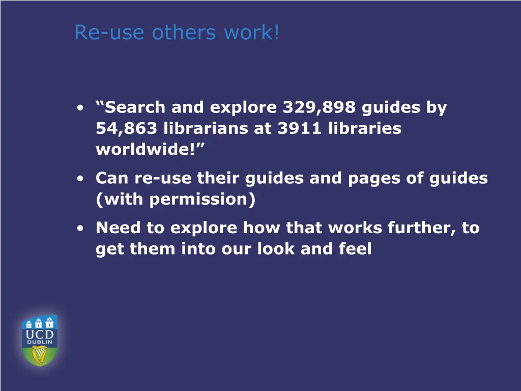 re use others work