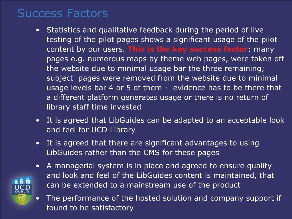 success factors