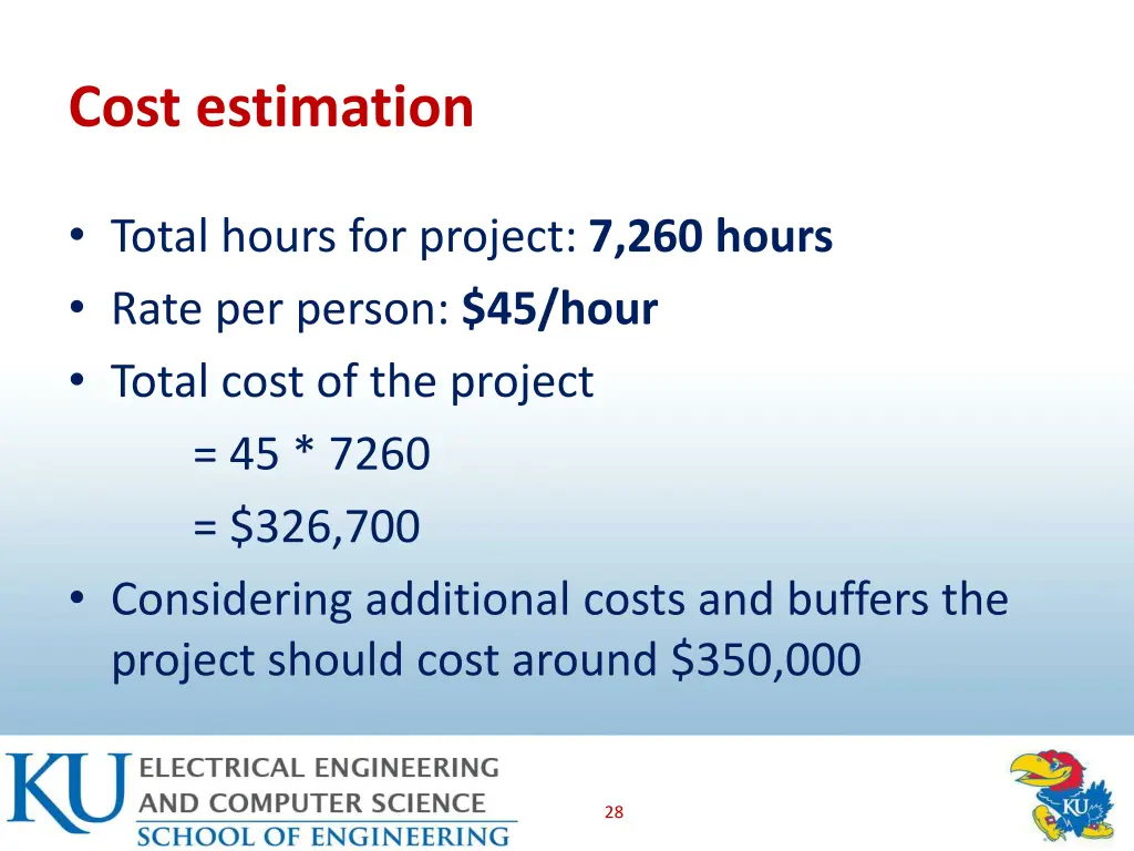 cost estimation