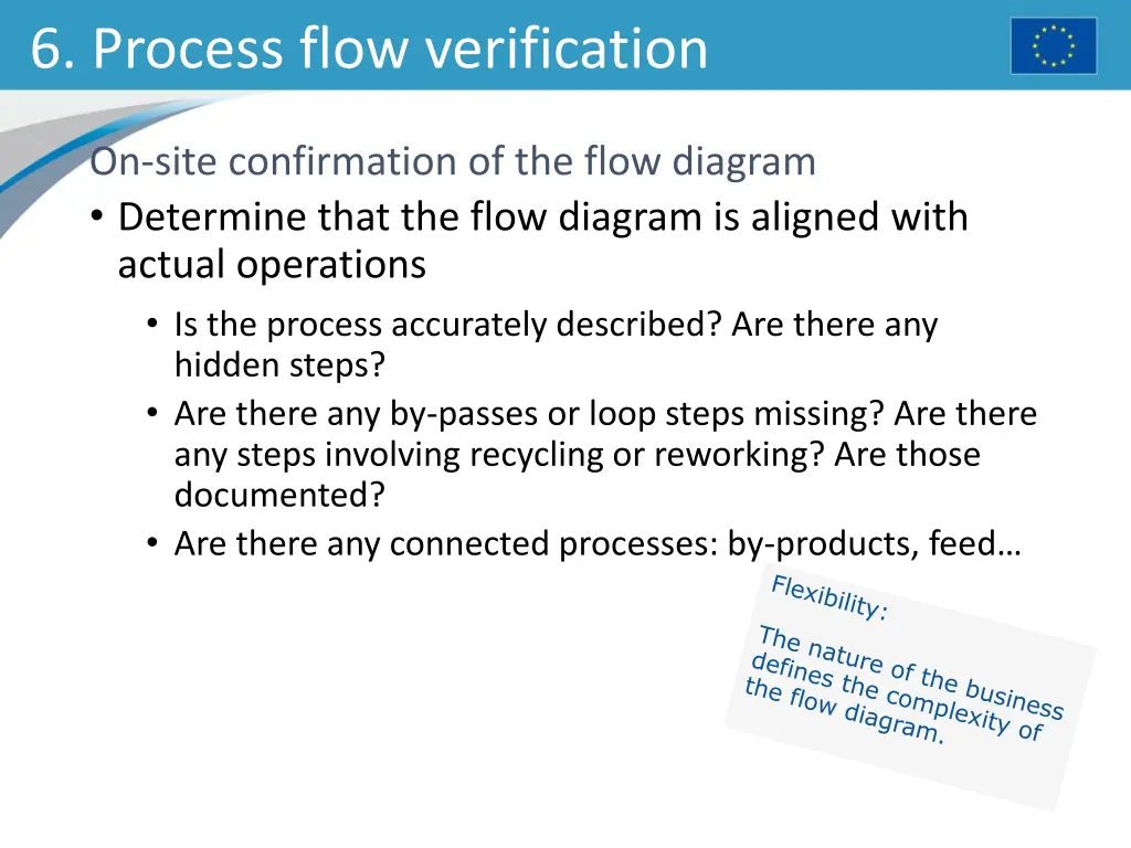 6 process flow verification