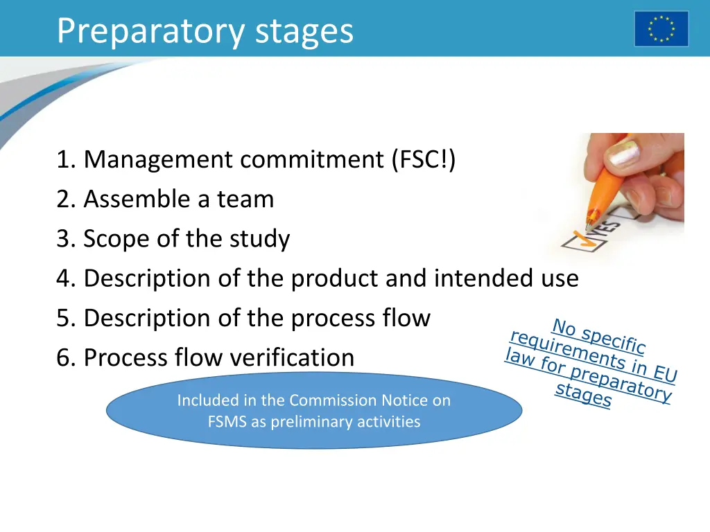 preparatory stages