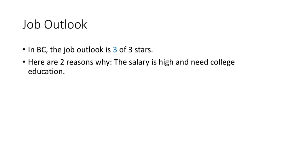 job outlook