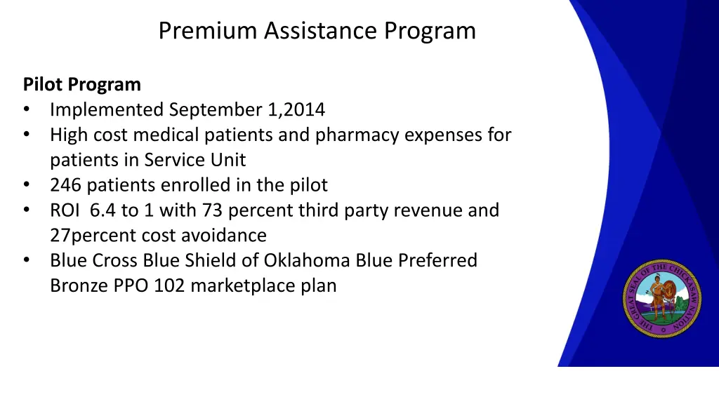 premium assistance program 1