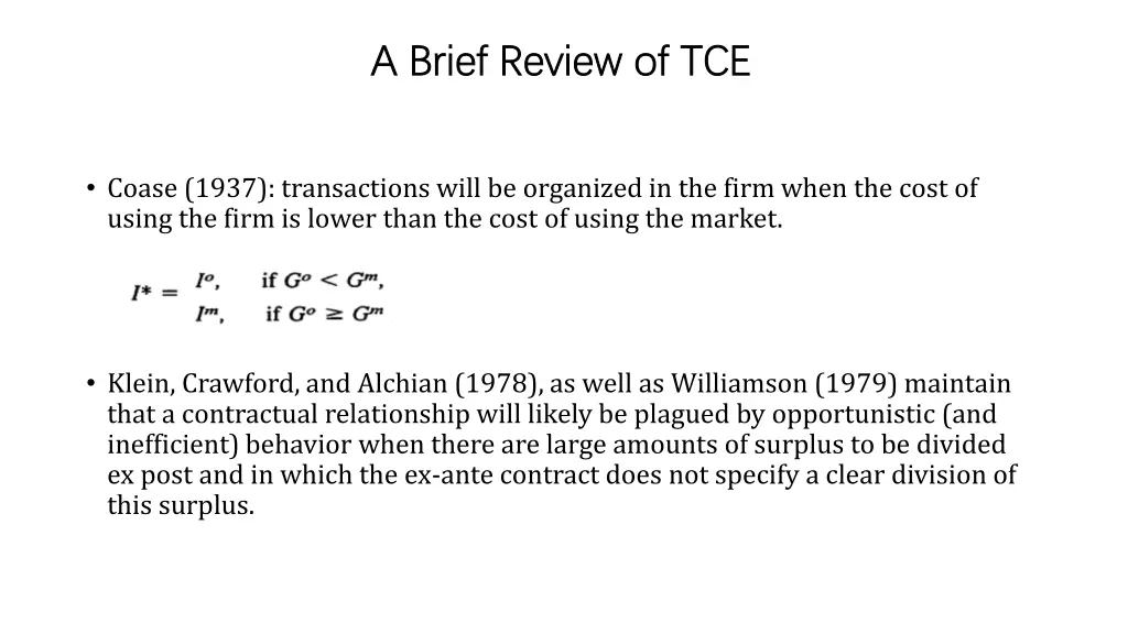 a brief review of tce a brief review of tce
