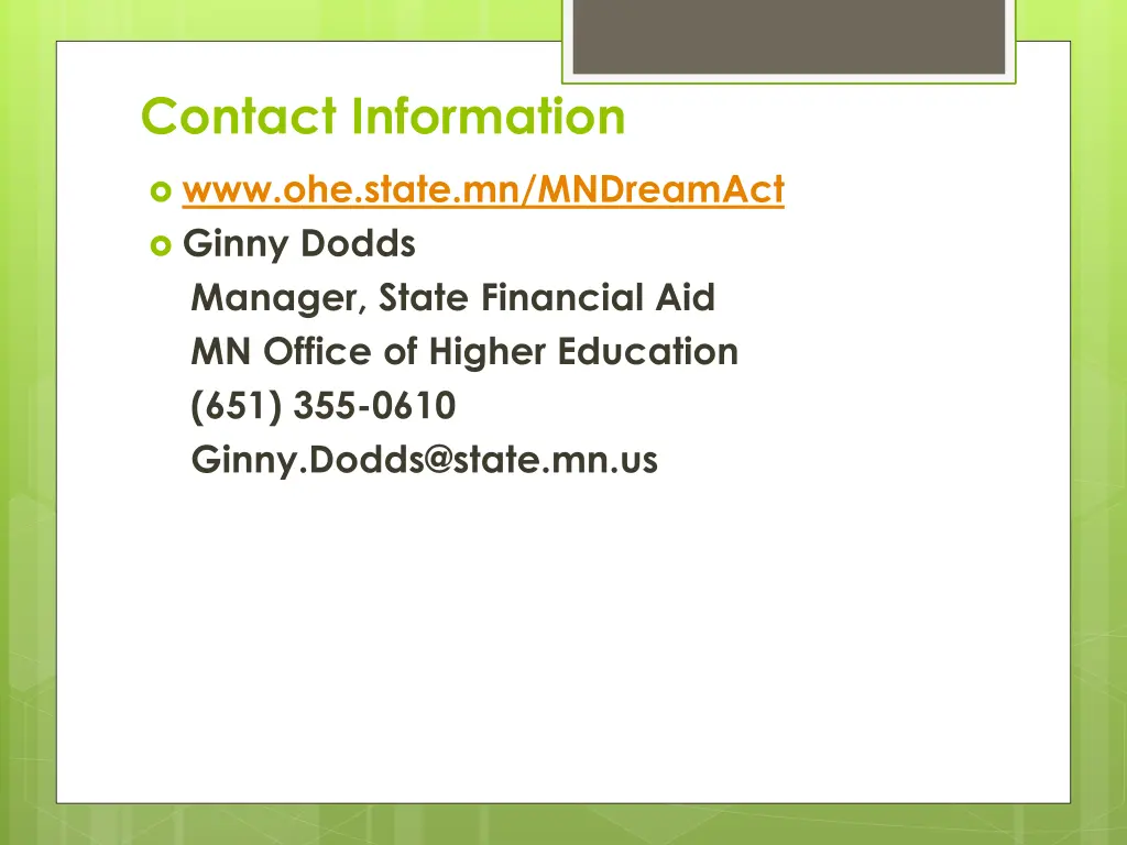 contact information