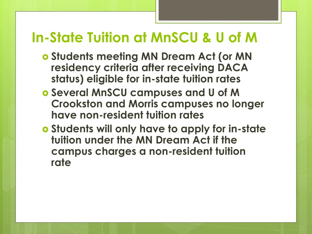 in state tuition at mnscu u of m