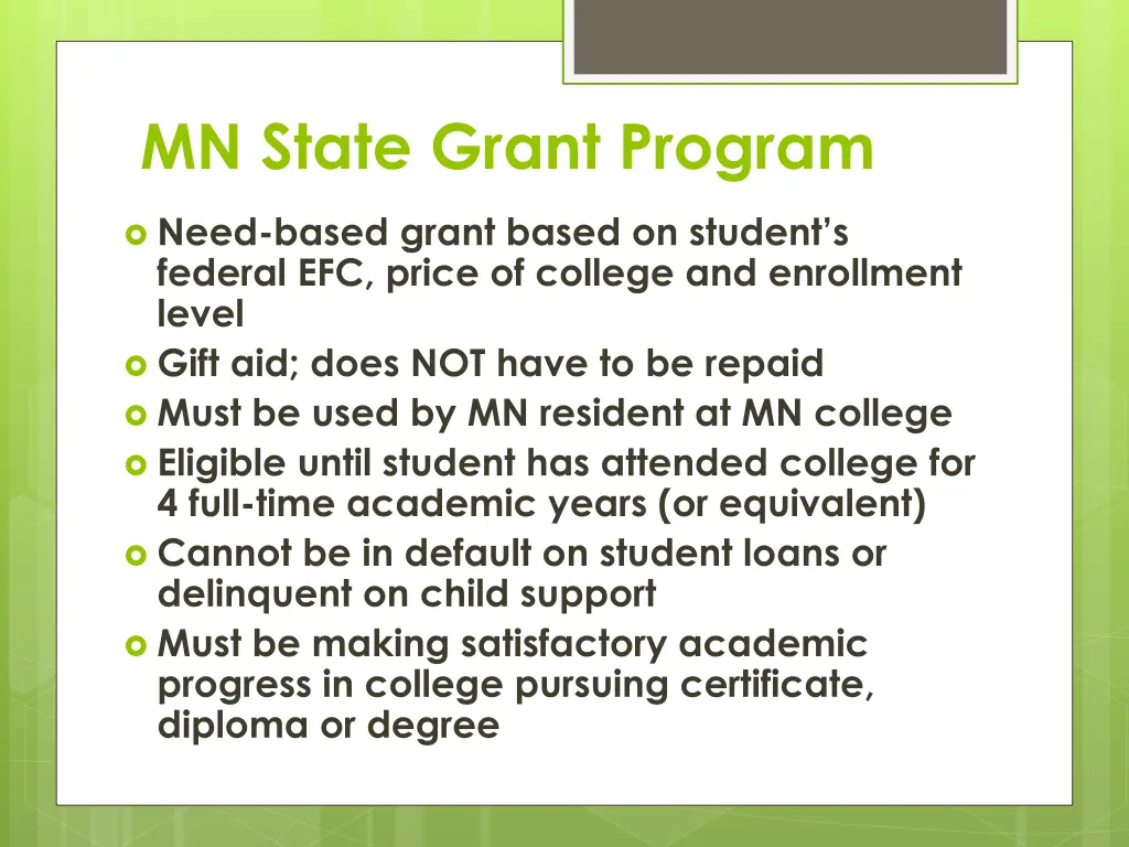 mn state grant program