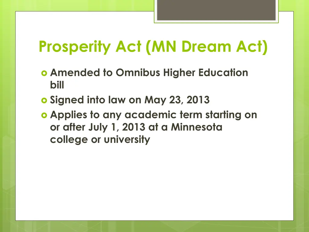 prosperity act mn dream act