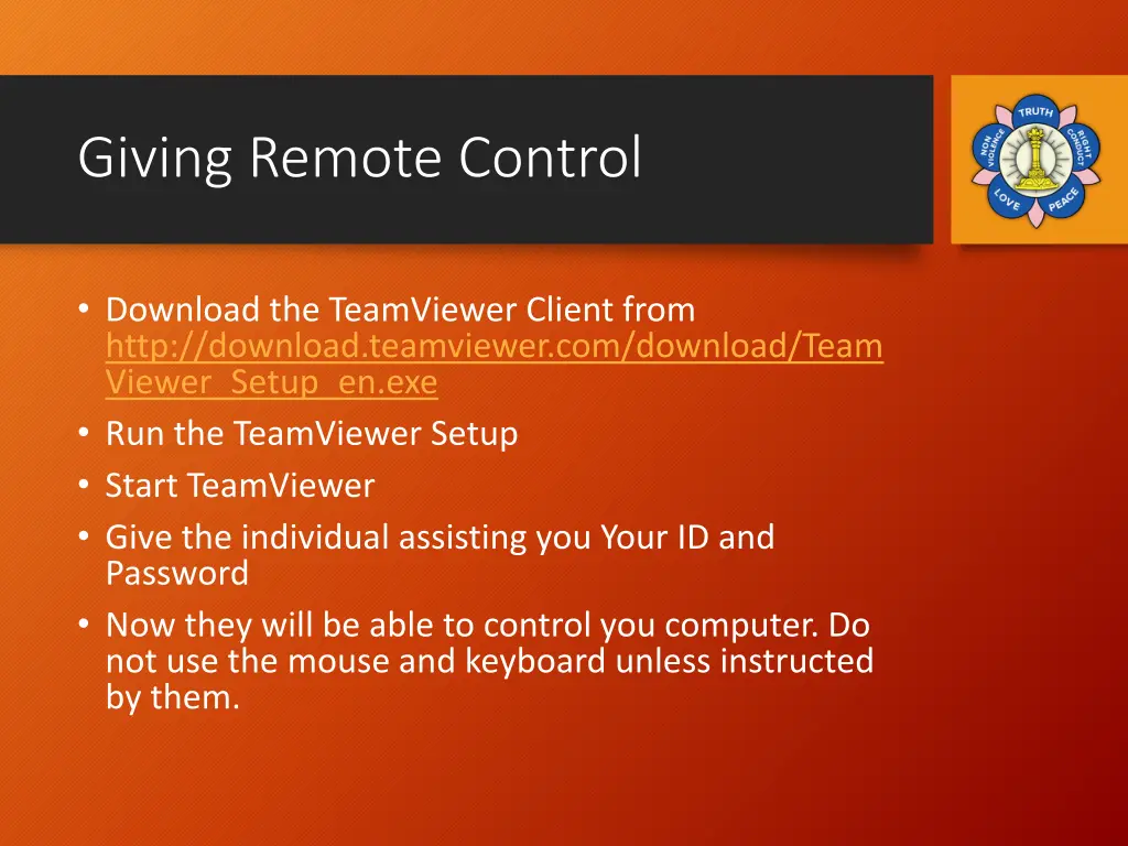 giving remote control