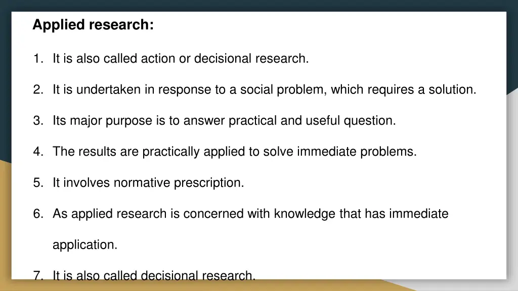 applied research
