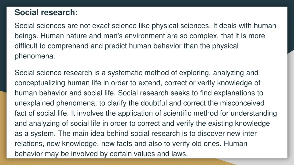 social research