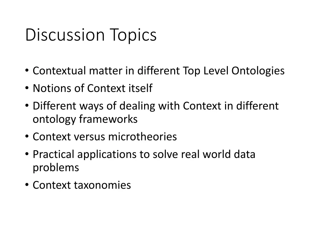 discussion topics