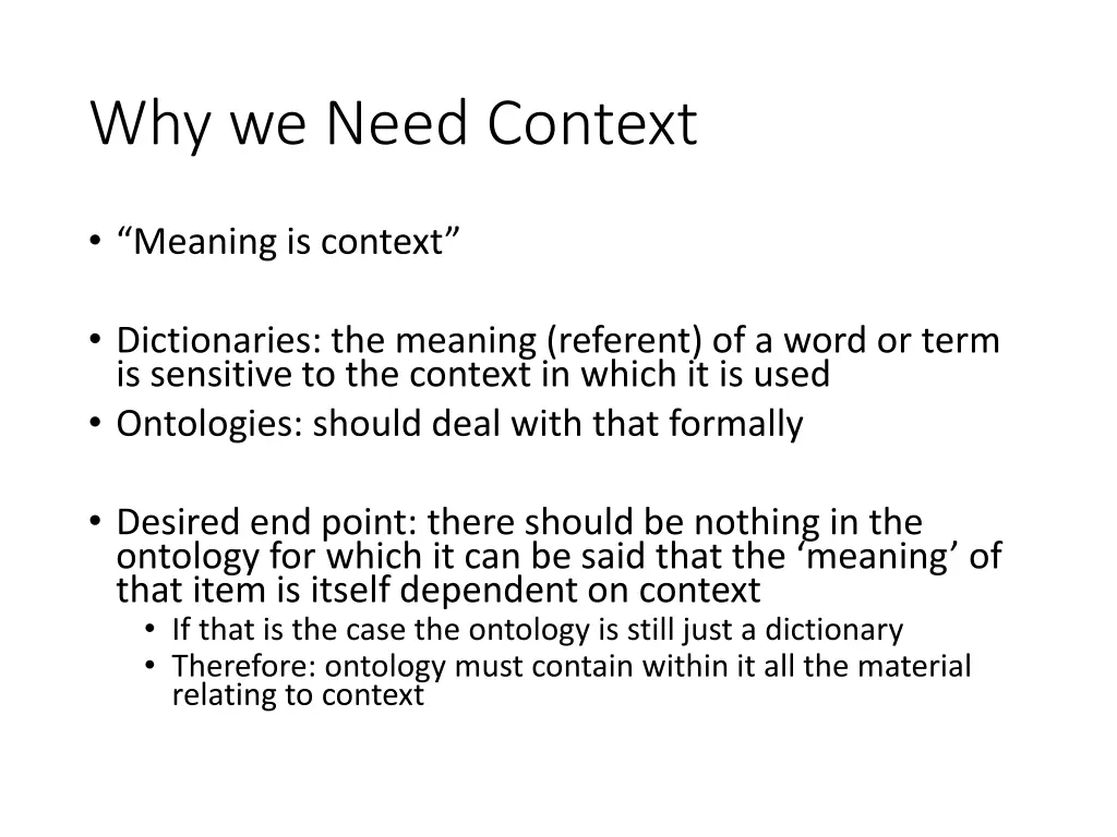 why we need context