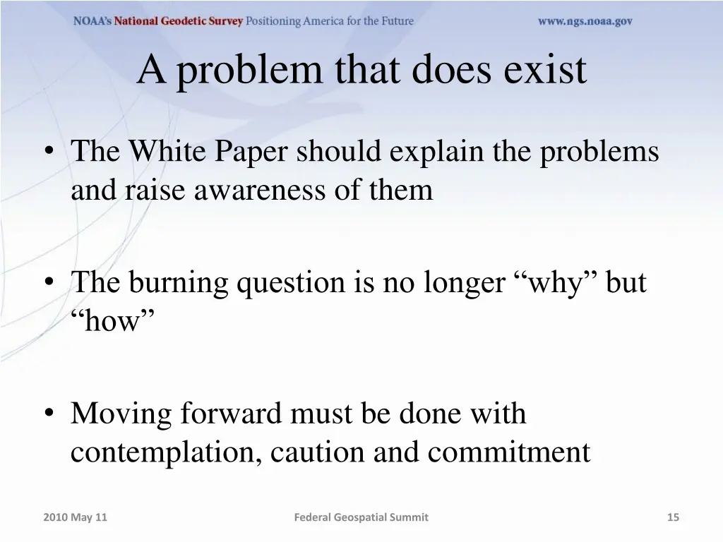 a problem that does exist