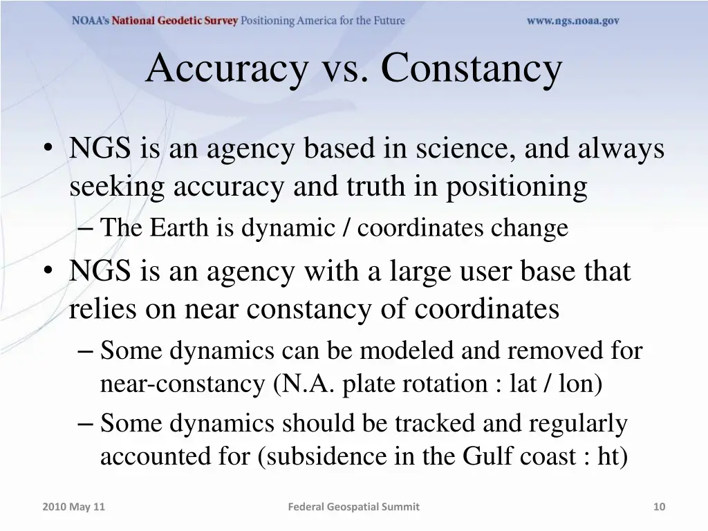 accuracy vs constancy