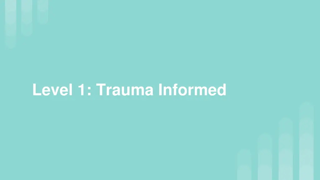level 1 trauma informed