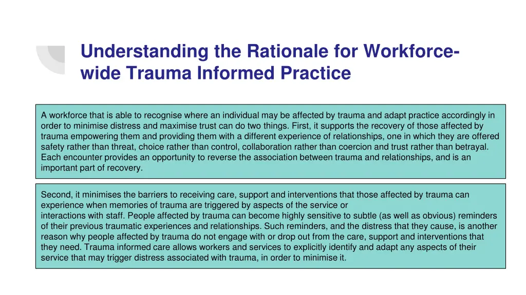 understanding the rationale for workforce wide