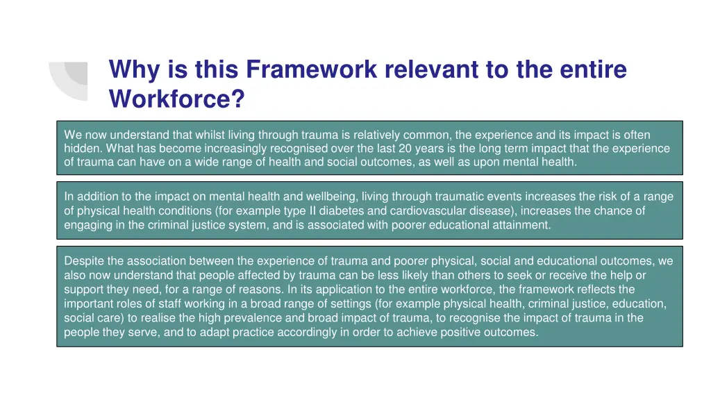 why is this framework relevant to the entire