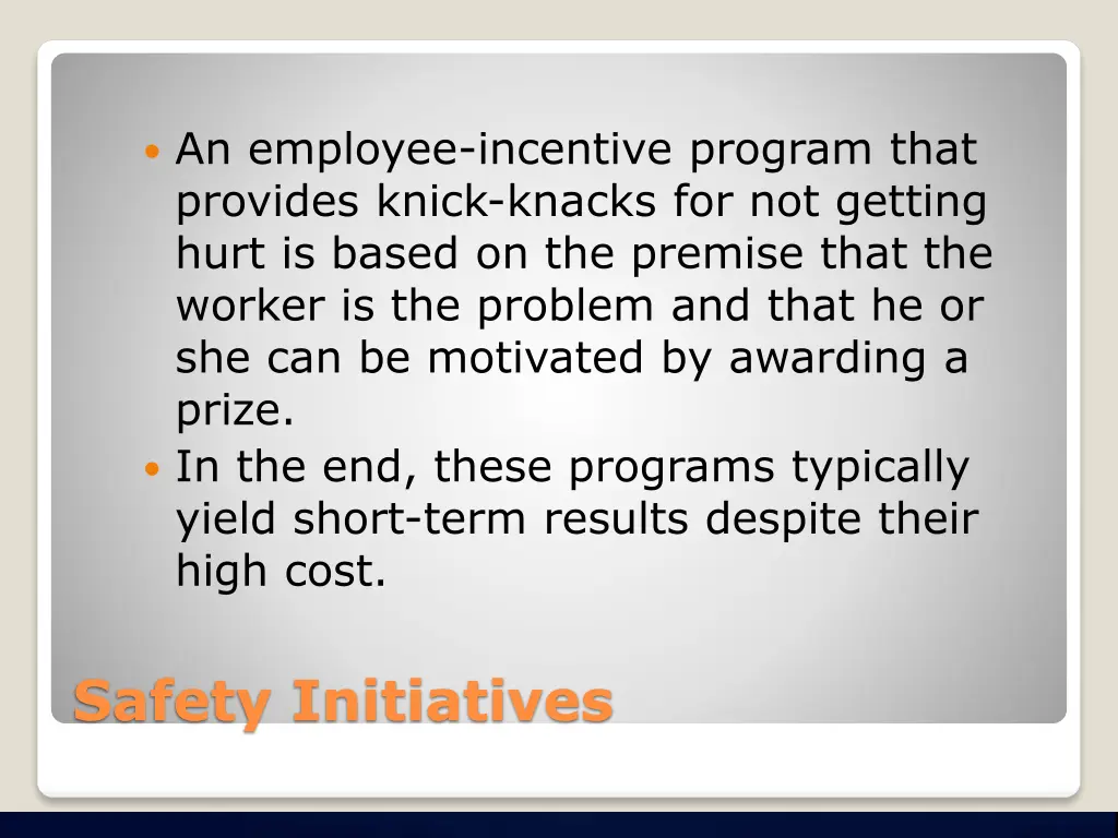an employee incentive program that provides knick