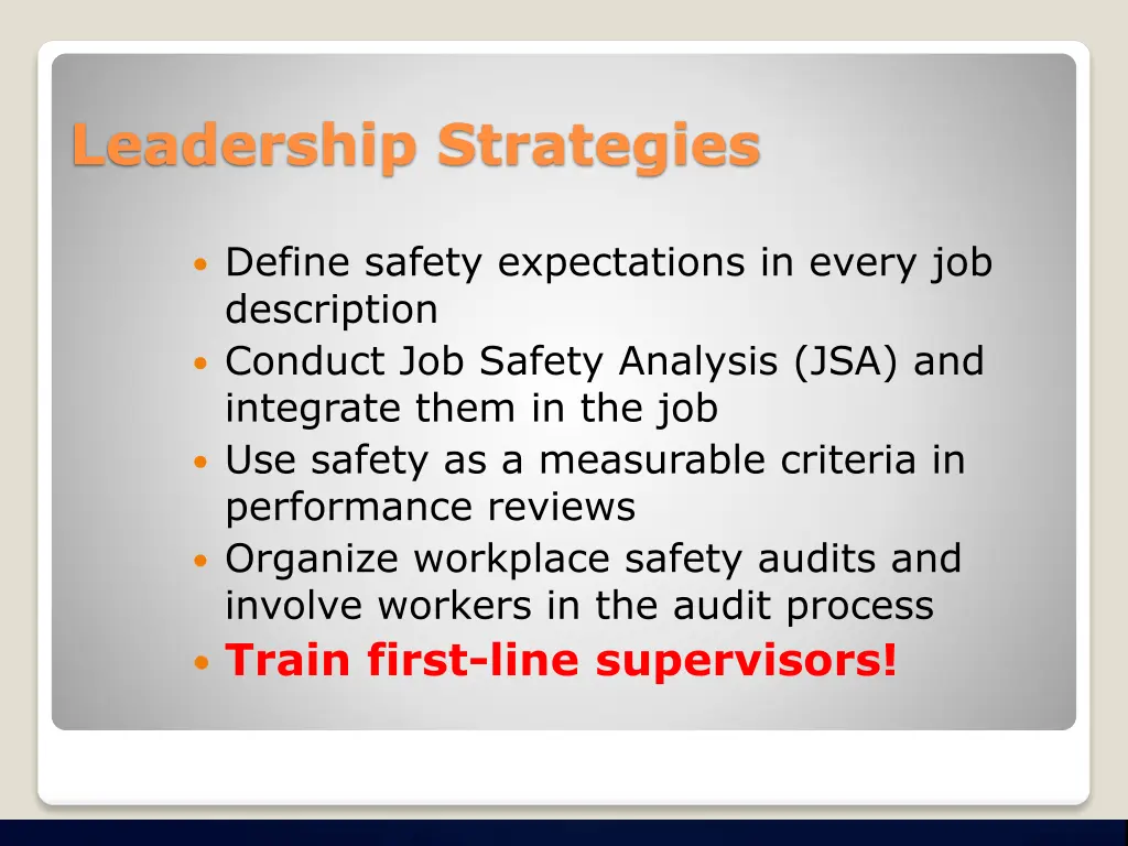 leadership strategies
