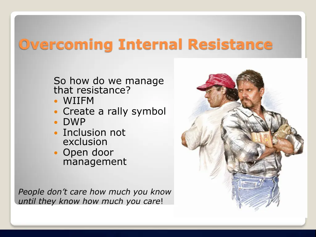 overcoming internal resistance