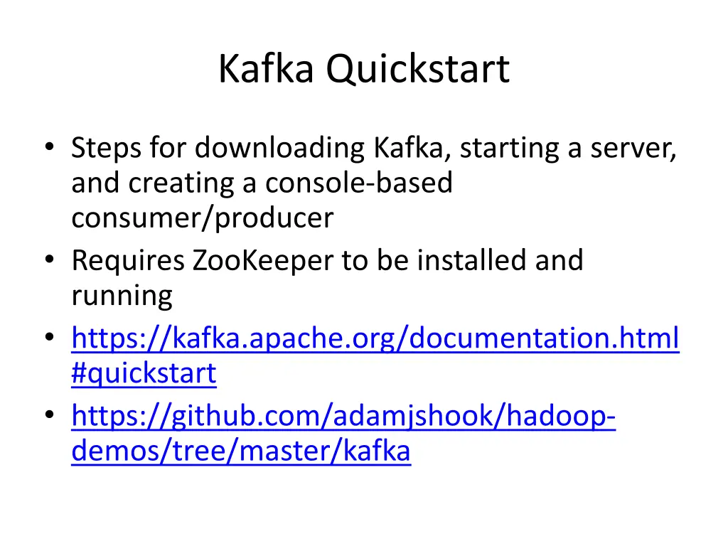 kafka quickstart