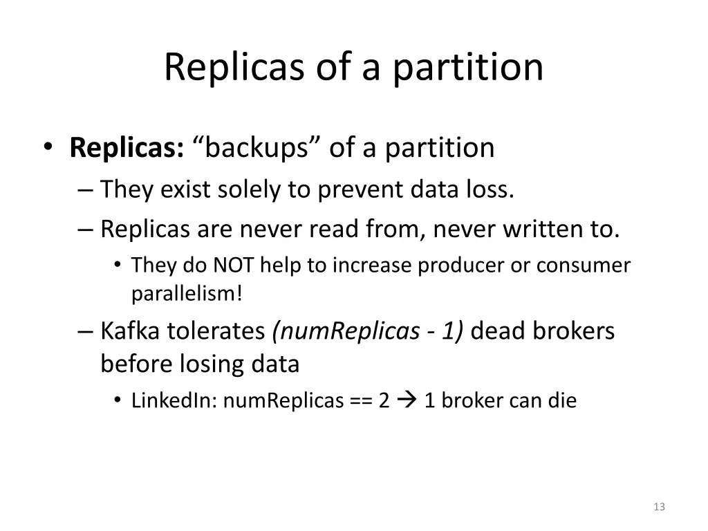 replicas of a partition