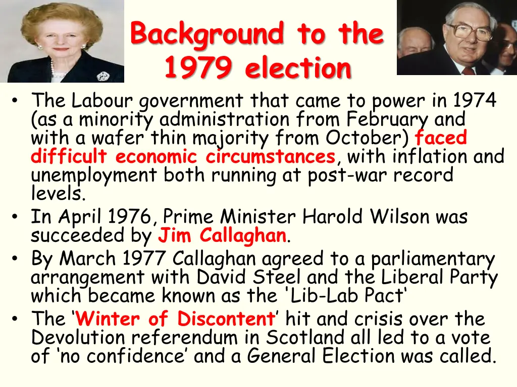 background to the 1979 election the labour