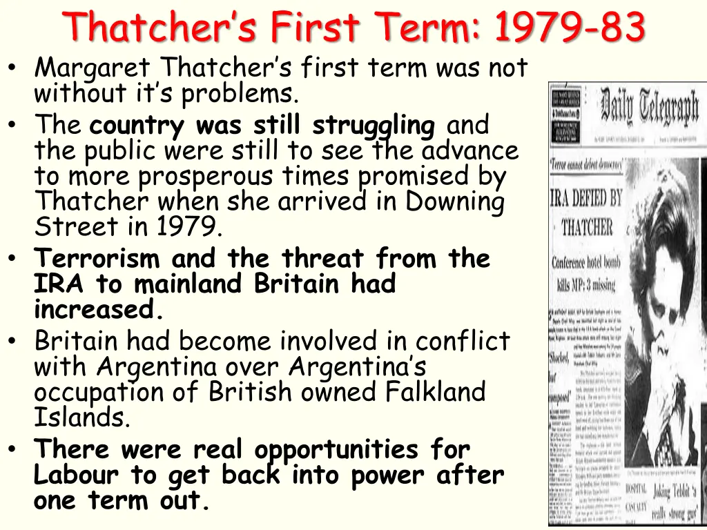 thatcher s first term 1979 83 margaret thatcher