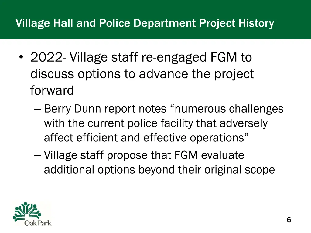 village hall and police department project history 3