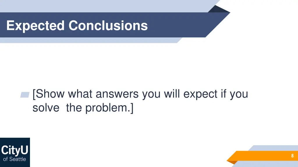 expected conclusions
