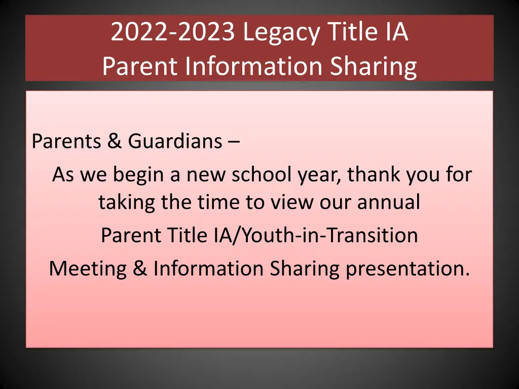 2022 2023 legacy title ia parent information