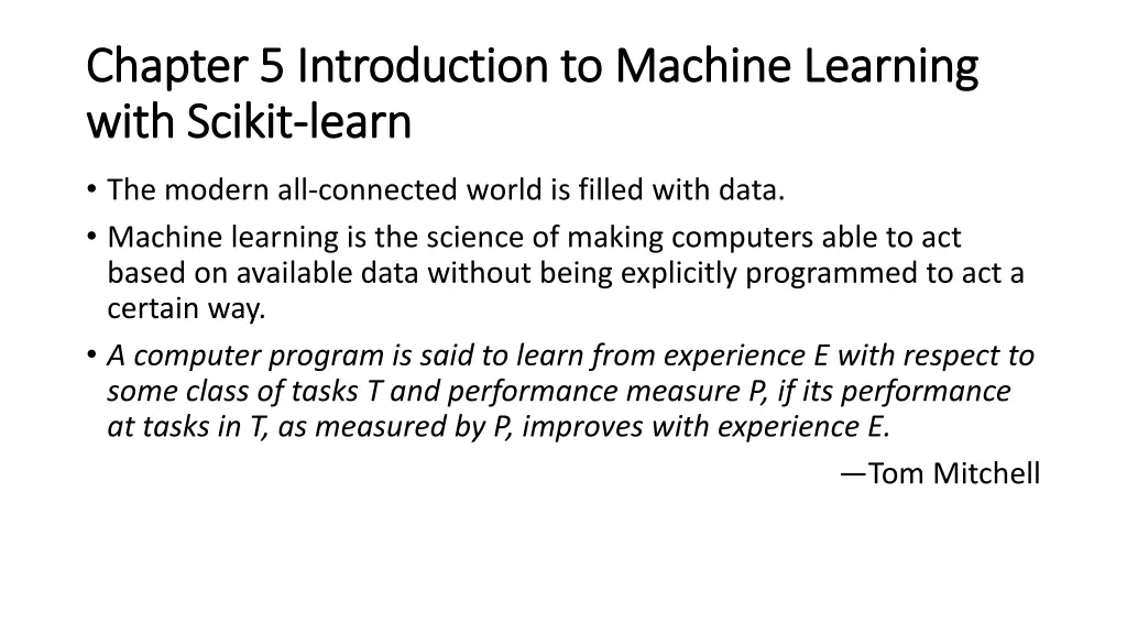 chapter 5 introduction to machine learning