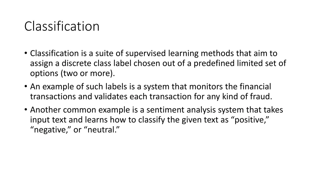 classification