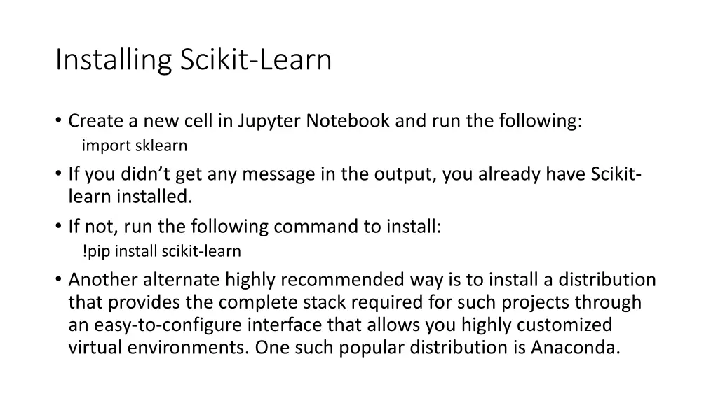 installing scikit learn