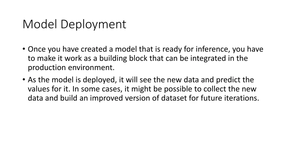model deployment