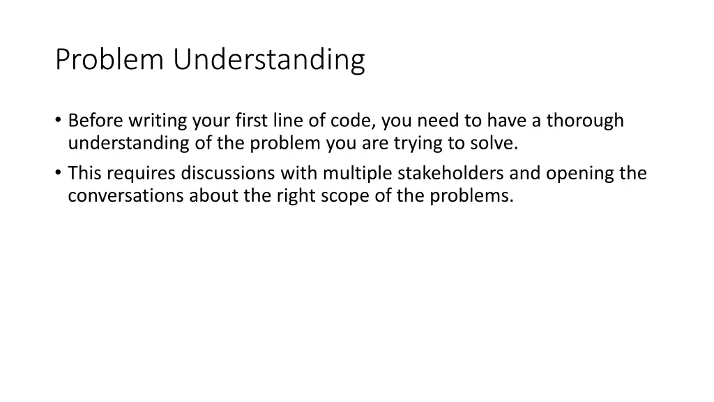 problem understanding