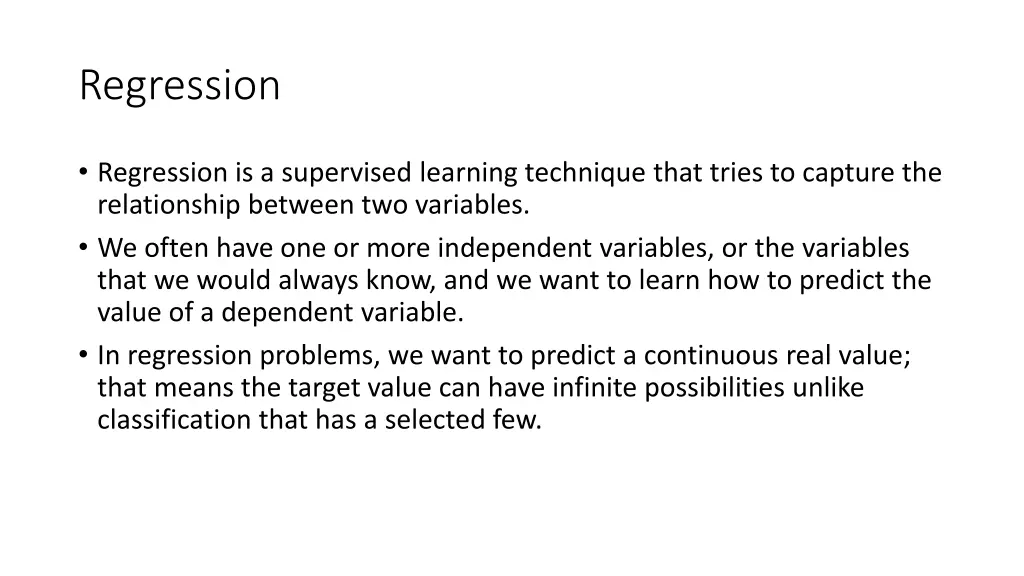 regression