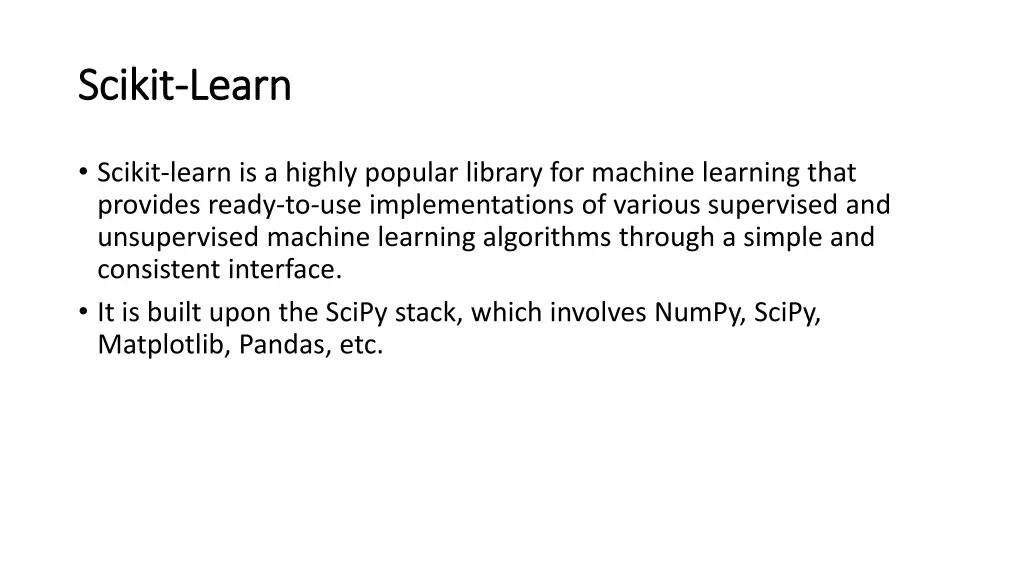 scikit scikit learn