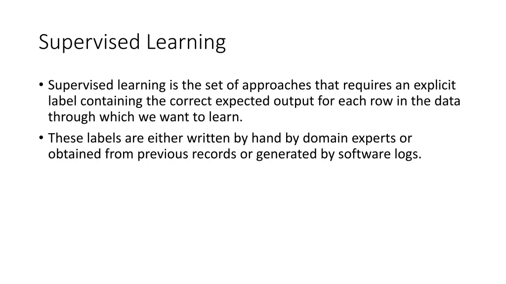 supervised learning