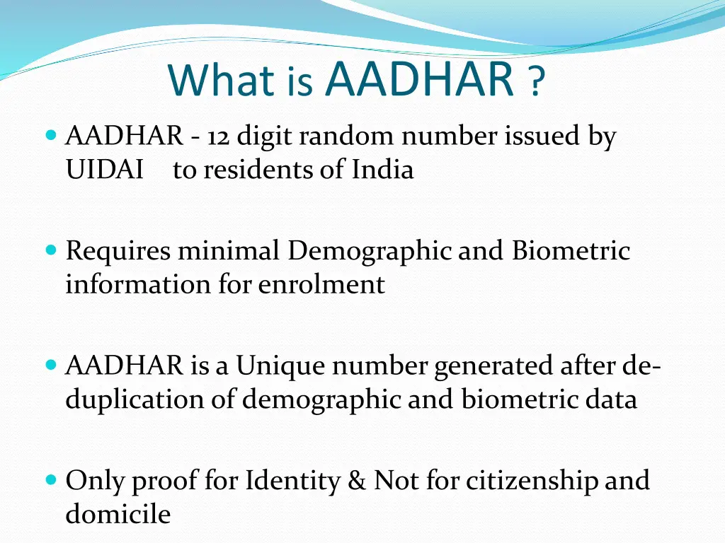 what is aadhar aadhar 12 digit random number
