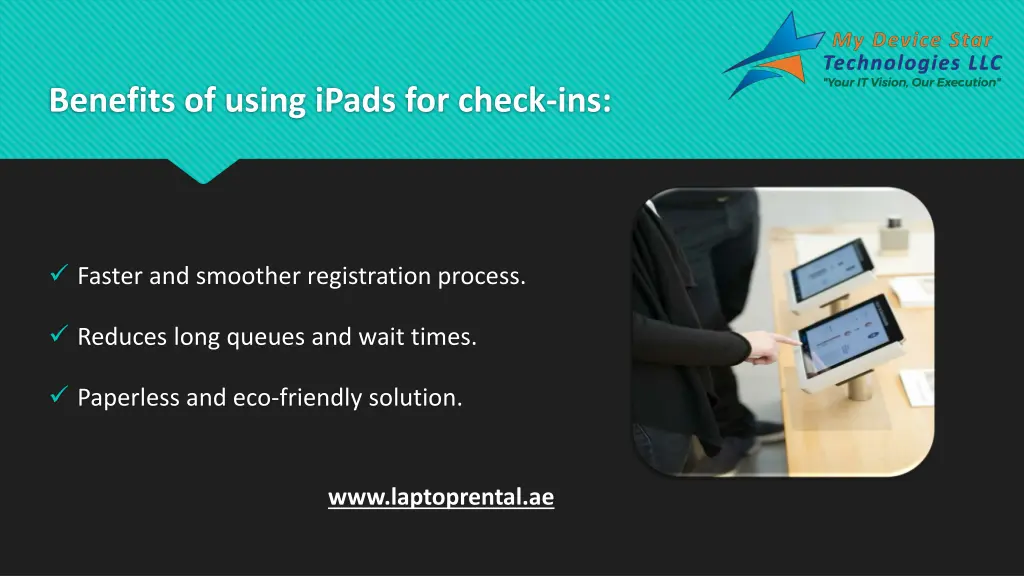 benefits of using ipads for check ins