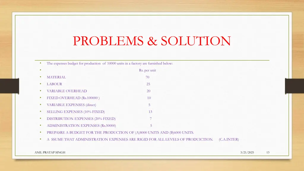 problems solution