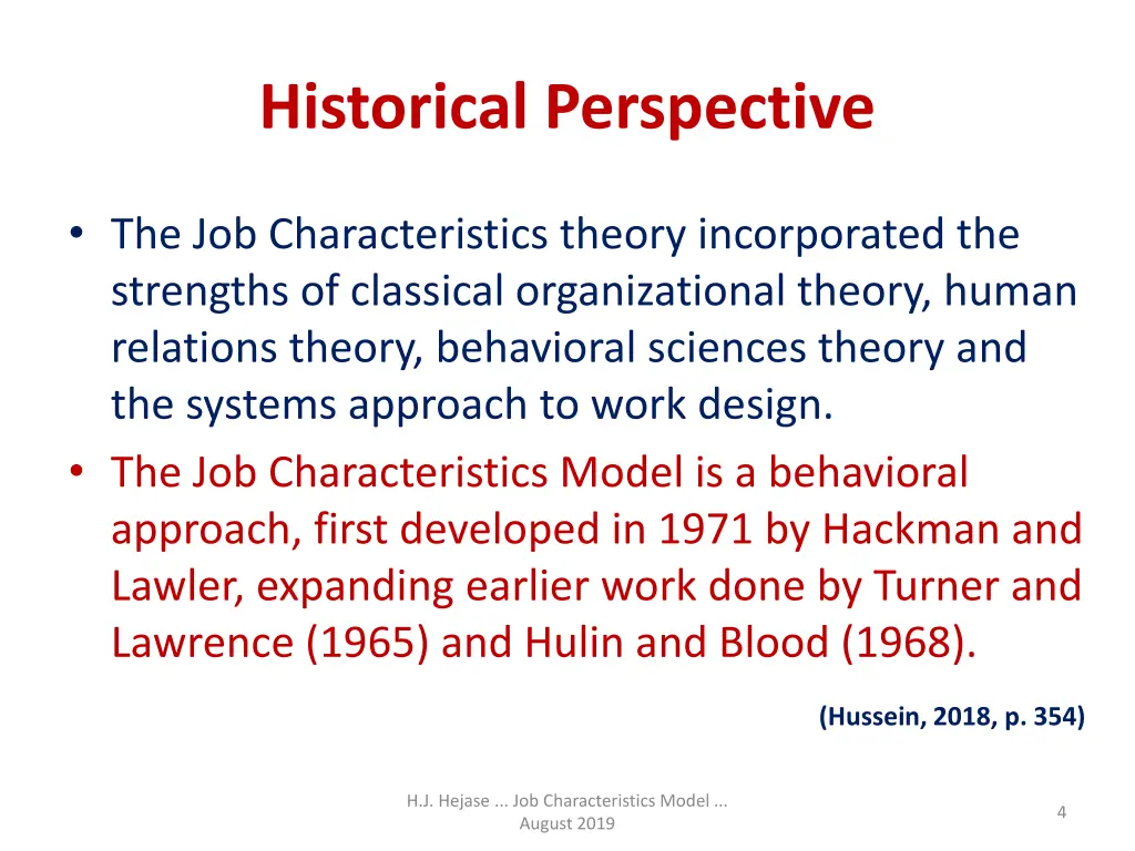 historical perspective
