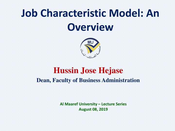job characteristic model an overview